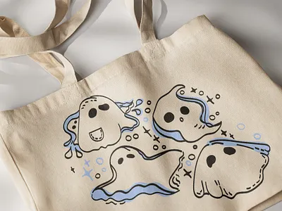 Little ghosts will come on Halloween branding design digital illustration graphic design illustration logo vector