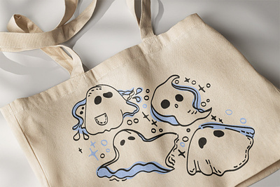 Little ghosts will come on Halloween branding design digital illustration graphic design illustration logo vector