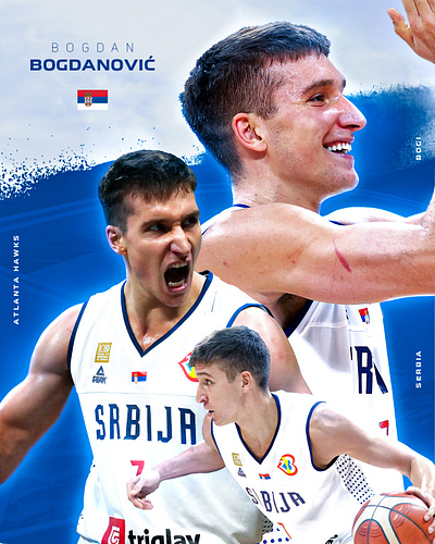 Bogdan Bogdanović Sports Poster graphic design illustration