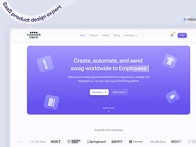 SaaS Landing Page Design design e commerce design landing page landing page design product design saas design saas landing page saas landing page design saas product design shop design swag landing page swag landing page design ui user experience ux