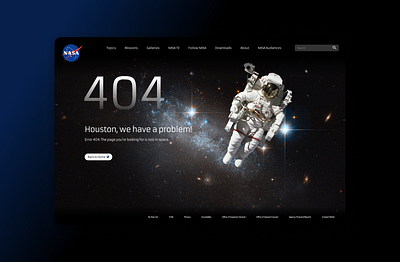 #008 DailyUI NASA 404 Error page animation ui