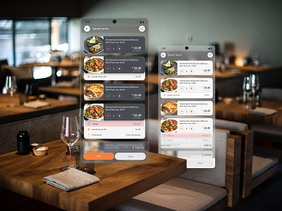 A glimpse into "saved dishes" screen for a restaurant website branding case design graphic design illustration logo typography ui ux vector