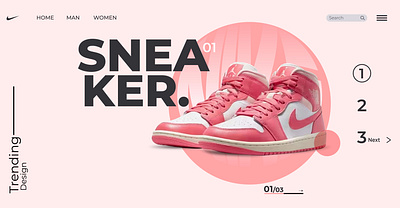Nike Website UI Design animation branding design graphic design illustration logo motion graphics ui ux vector
