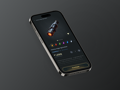 Product concept for Fun [Star Wars] concept dark gold graphic design mobile neon ui