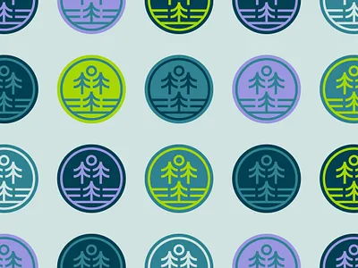 Inspired by Nature badge brand identity branding icon identity illustration logo logotype mark nature outdoors