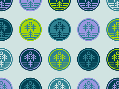 Inspired by Nature badge brand identity branding icon identity illustration logo logotype mark nature outdoors