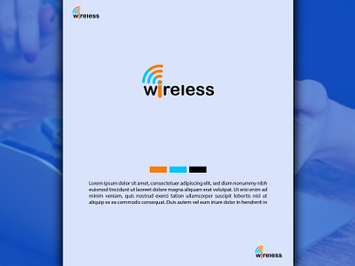 Wireless II internet Company Logo branding graphic design letter mark logo logo logo expert logo expert anwar logo specialist mascot logo minimalist logo profossional logo wormark logo