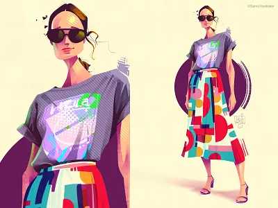 Study/practice character design editorial illustration freelance illustrator girl illustration illustrator procreate samji illustrator