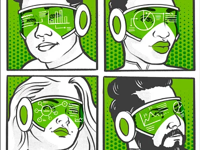 Corporate Hero communications concept corporate illustration