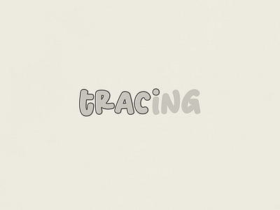 Tracing | Typographical Poster font graphics letters poster sans serif simple text type typography word