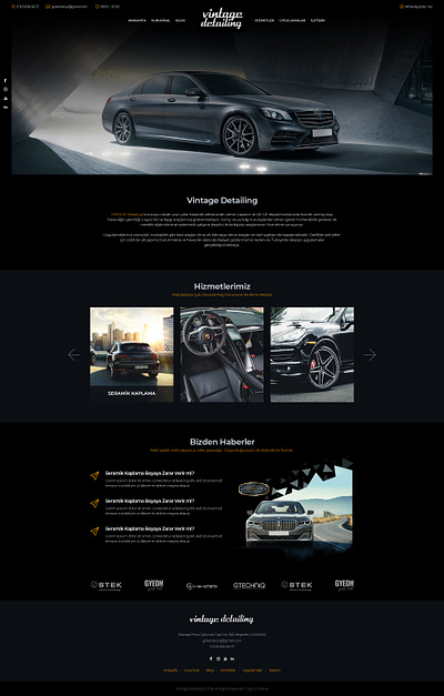Car Detailing Website Design 2019 graphic design ui web design website design