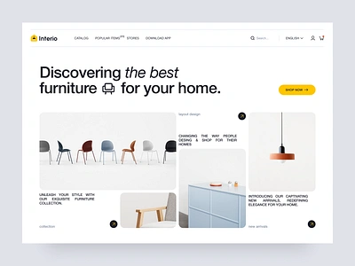 Interior - Furniture eCommerce Website app clean decor diy ecommerce eksterior furniture home house interior landing modern page property ui website