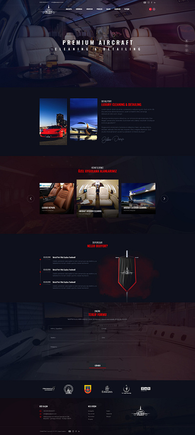 Aircraft Service Website Design - 2019 branding design graphic design ui web design