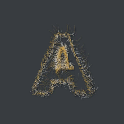 Hairy A 36daysoftype animation art cavalry hairy lettera procedural typography