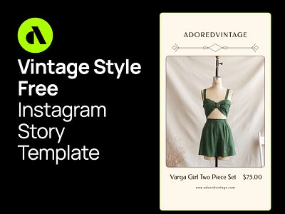 Vintage Style Free Instagram Story Template design fashion free instagram template free template graphic design instagram instagram post instagram story instagram story template promotional template vintage vintage fashion store vintage store