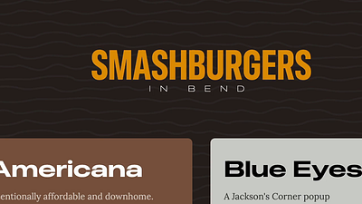Smashburgers in Bend burgers
