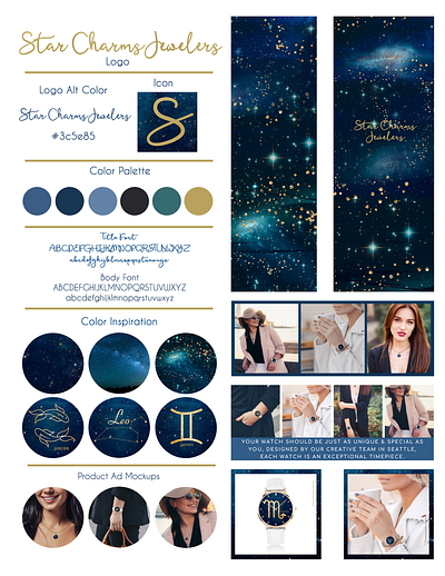 Star Charms Jewelers branding ecommerce graphic design logo social media ads videos
