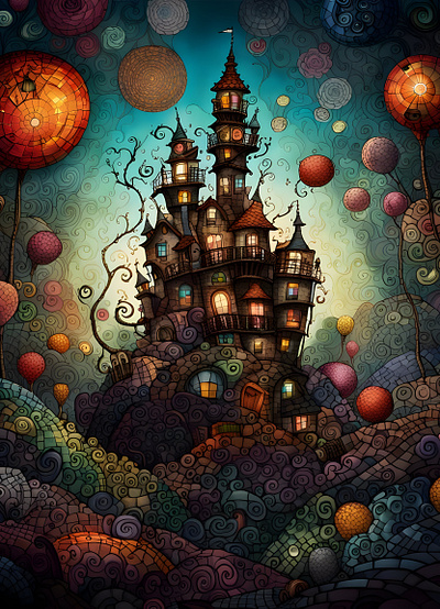 Home ai home midjourney procreate tim burton