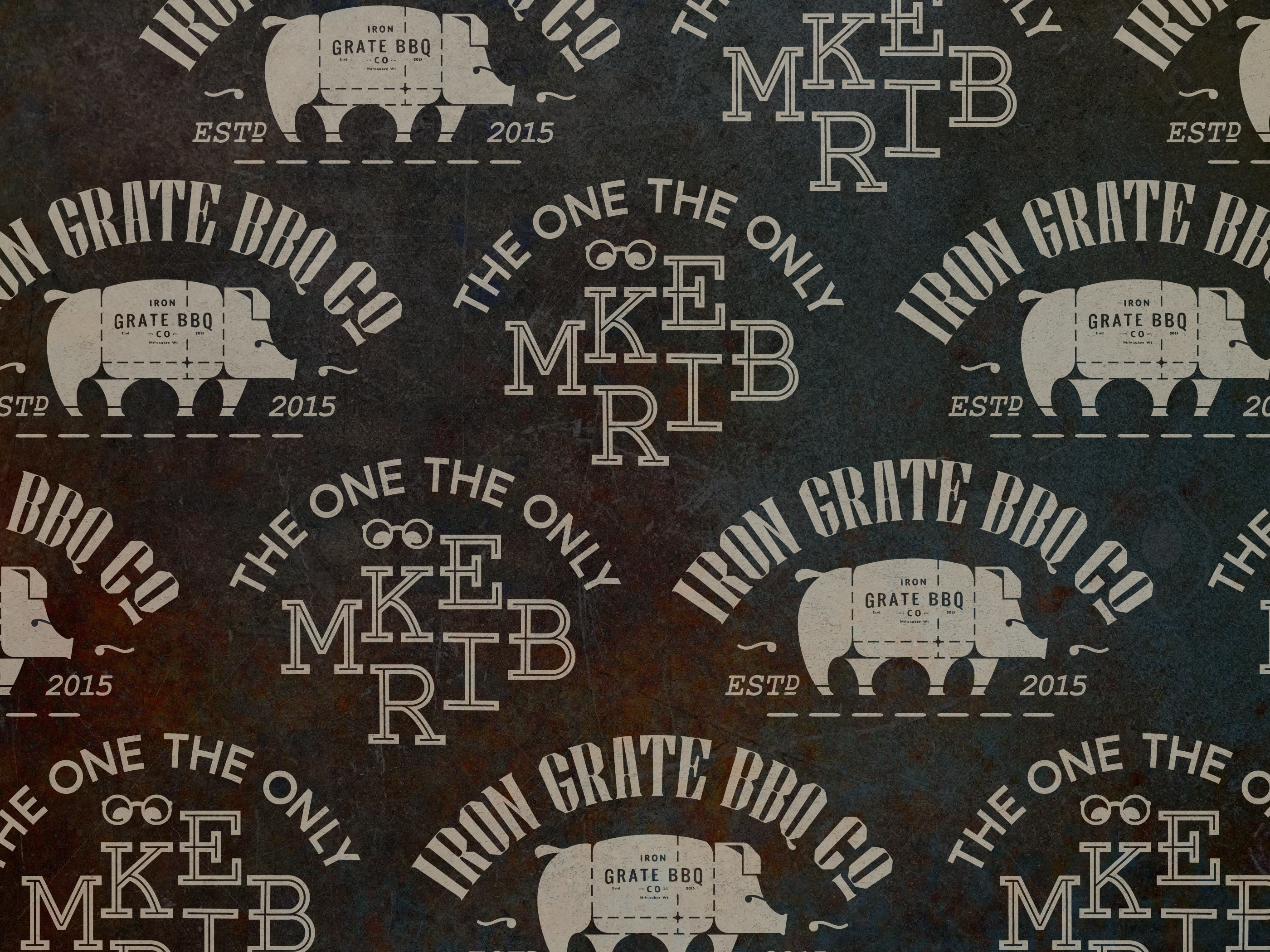 Iron Grate BBQ Co. badgedesign branding design geometric graphicdesign illustration illustrator merch merchandize pattern typography vector