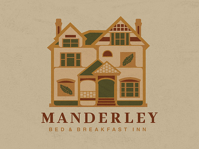 Manderley Bed & Breakfast Inn badgedesign brandidenity branding design graphic design illustration illustrator logo pattern vetor