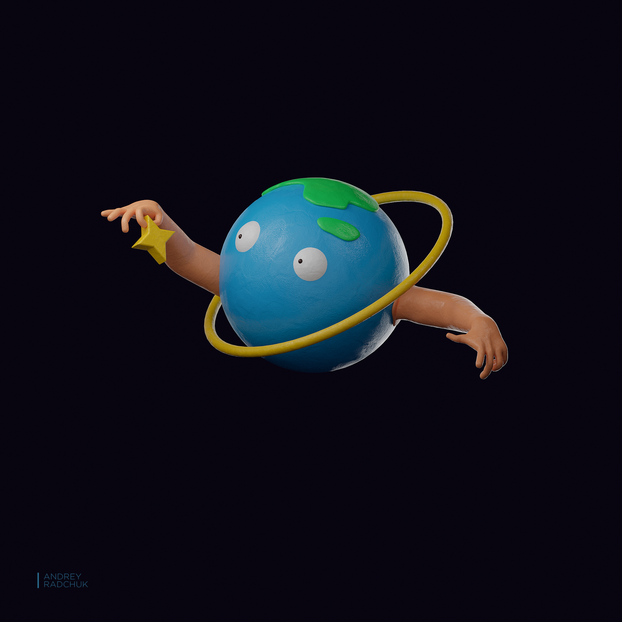 Stellar 3d blender cartoon character design fairytale fun modelling plasticine sculpt