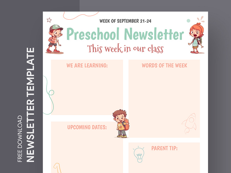 printable weekly preschool newsletters
