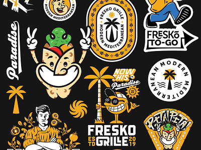 Fresko Grille Flash branding character design design digital art digital illustration flash flash sheet graphic design illustration ipad art logo mascot restaurant branding vector