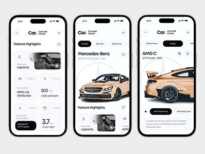 Cars Sell Center - Mobile Apps auto automobile automotive cars clean mercedez mobile mobile apps racing review ui uiux ux vehicle