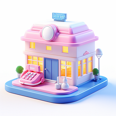 Telephone house dall e