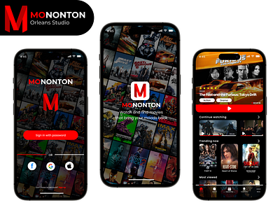 MONONTON v.1 - Streaming Movie App UI Design branding logo ui