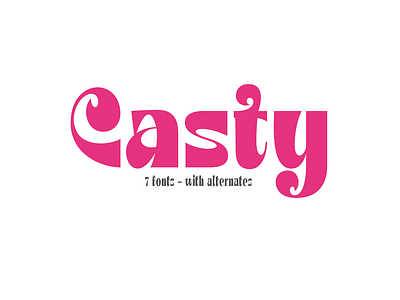 Casty - Curly Font 70s font 80s font 90s font branding font christmas font curly font decorative font fashion font groovy font halloween font magazine font playful font popular font pretty font retro font summer font sweet font swirly font variable font vintage font