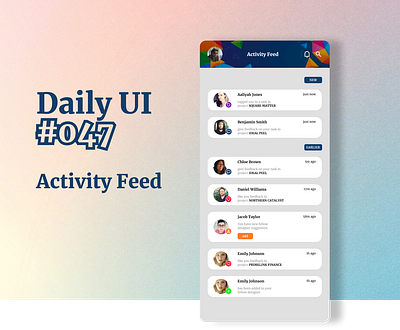 Daily UI #047 - Activity Feed 047 activityfeed dailyui