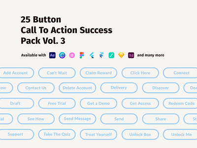Lottie Files (25 Button Call To Action Success Pack Vol. 3) animation branding bundling call to action click design ecommerce icon iconscout illustration interactions loading lottie lottie files micro motion graphics process success user experience user interface