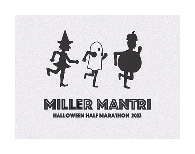 Miller Mantri Marathon costumes ghost halloween marathon pumpkin race running silhouette spooky t shirt witch