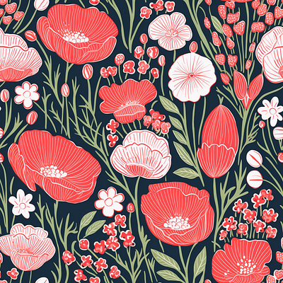 Floral pattern2 graphic design motion graphics