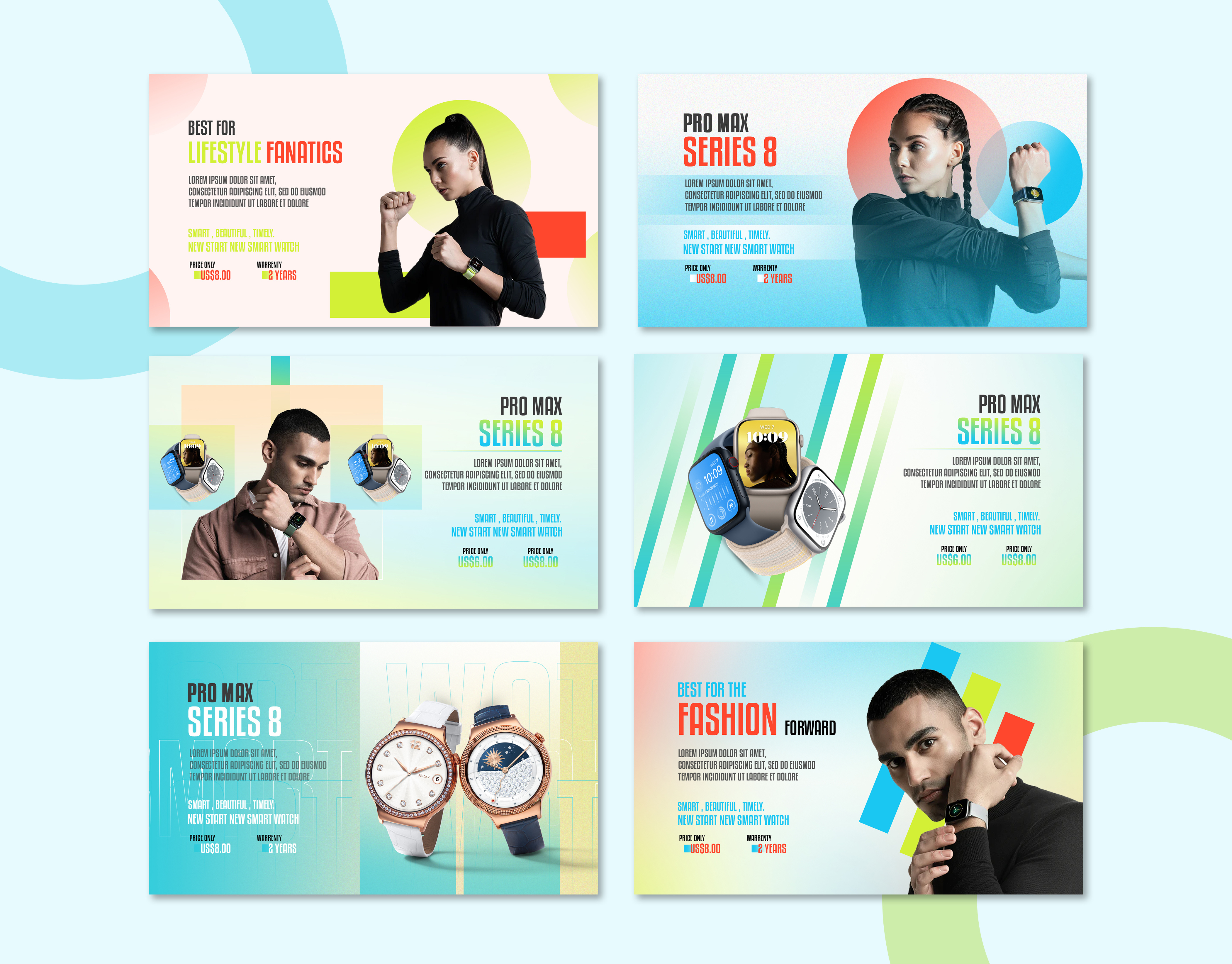 Example of Web Banner, Website Header 