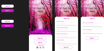 Sign Up/ Sign In Page ui