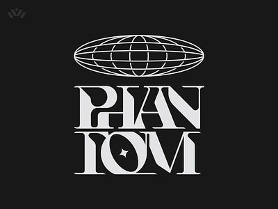 PHANTOM • Custom Typography branding custom dark gothic lettering logo logo design logotype merch designer metal modern punk streetwear tattoo shop branding text type typography vanguard vintage aesthetic word mark