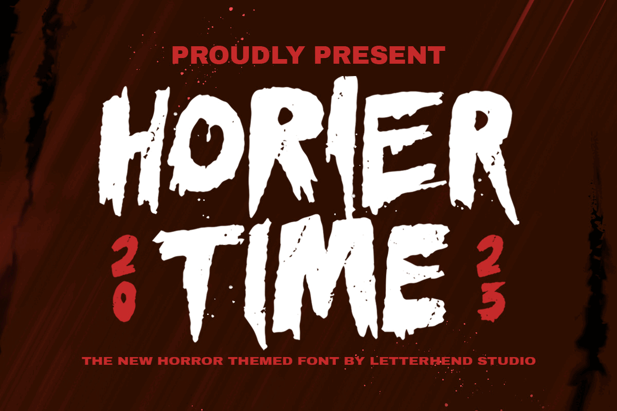 Horier Time - Horror Typeface freebies suspense