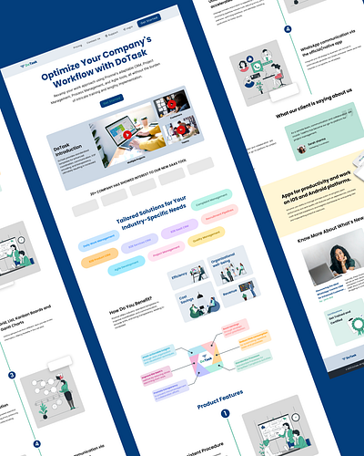Work Management Tool - Landing Page design graphic design illustration ui user experience ux webdesigning
