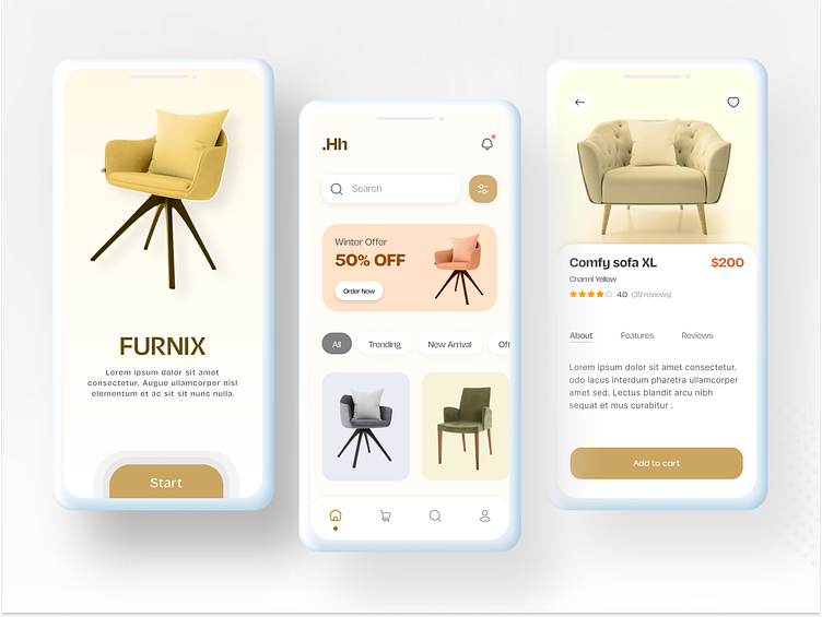 Furniture App Design by Abdul Al Mamun on Dribbble