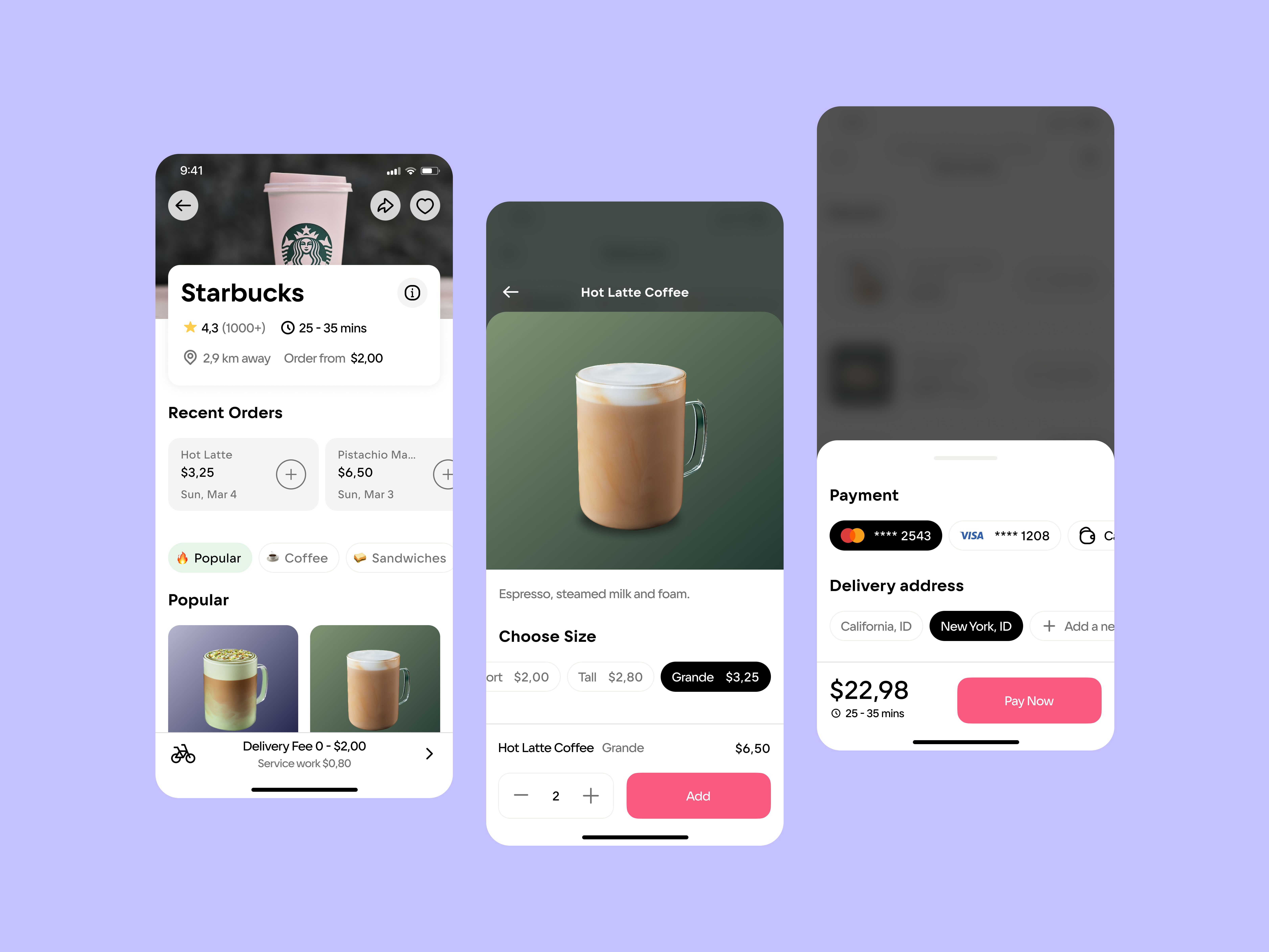 Concept of Delivery App app checkout clean delivery services food delivery app mobile order ui ux