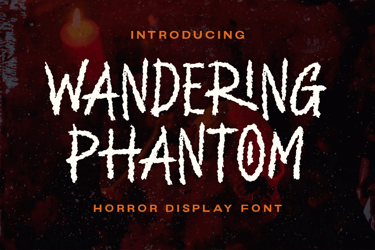 Wandering Phantom - Horror Display Font freebies suspense