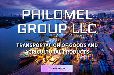 Logistic company website PHILOMEL GROUP LLC design landing landingpage site web webdesign website