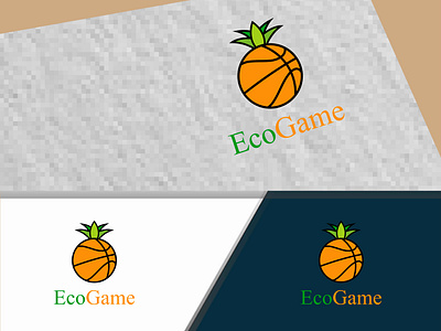 EcoGame logo design. Volleyball with pineapple fruit style logo ball eco game logo design logo folio logo idea logo maker logodesign logoshop pine apple volleyball