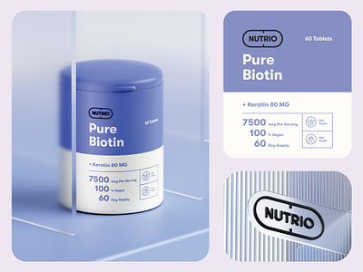 Nutrio / Supplement / Medicine/ Branding & Packaging Design branding doctor health packaging design skincare supplement veterinary vitamins