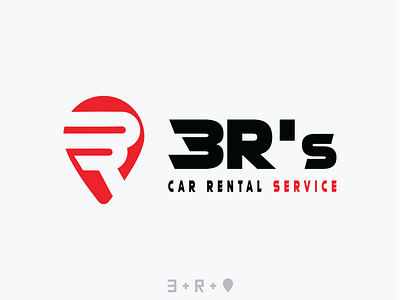 3Rs Logo Design 3r brand identity branding car rental logo logo design pin