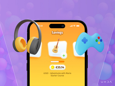 Kid’s Banking App Money Management and Savings 3d bank banking banking app blender cx design digital transformation finance financial fintech gamification illustration kids logo ui user experience ux ux case study ux design