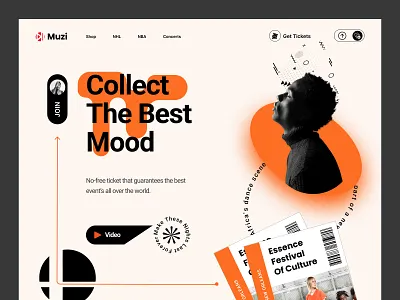 Essence Festival Landing Page Design header design hero section homepage interface landing landing page minimal design ui ui ui design ux web web exprt web interface web page web ui website ux ui design websites websites design