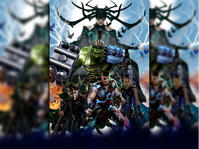 Thor Movie Poster. adobe photoshop banner branding design graphic design illustration logo social media ui vector